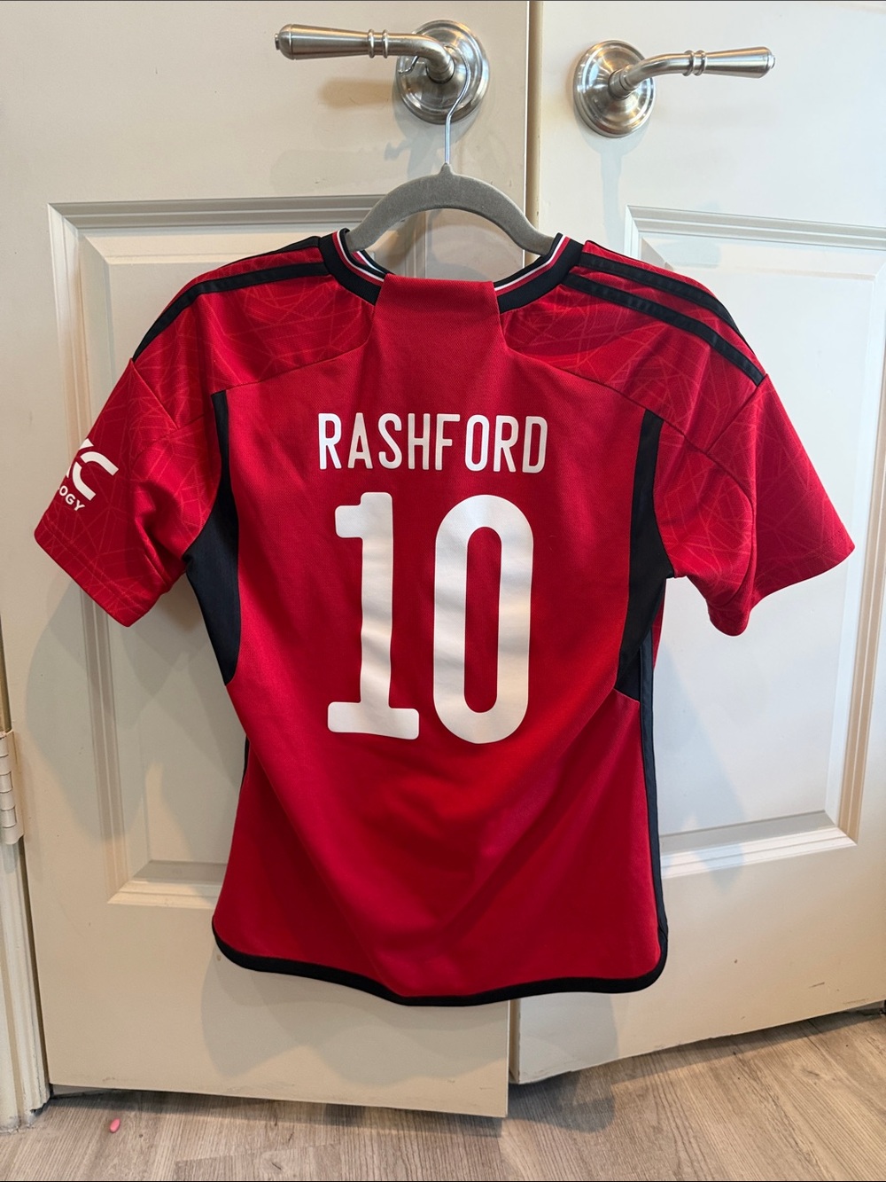 Kids Manchester United Rashford Red No. 10 Soccer Jersey